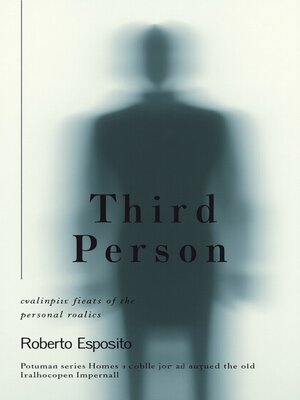 cover image of Third Person Politics of life and philosophy of the impersonal
